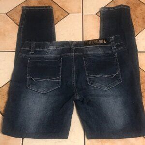 Premiere distressed‎ dark denim jeans size 5/6